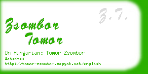 zsombor tomor business card